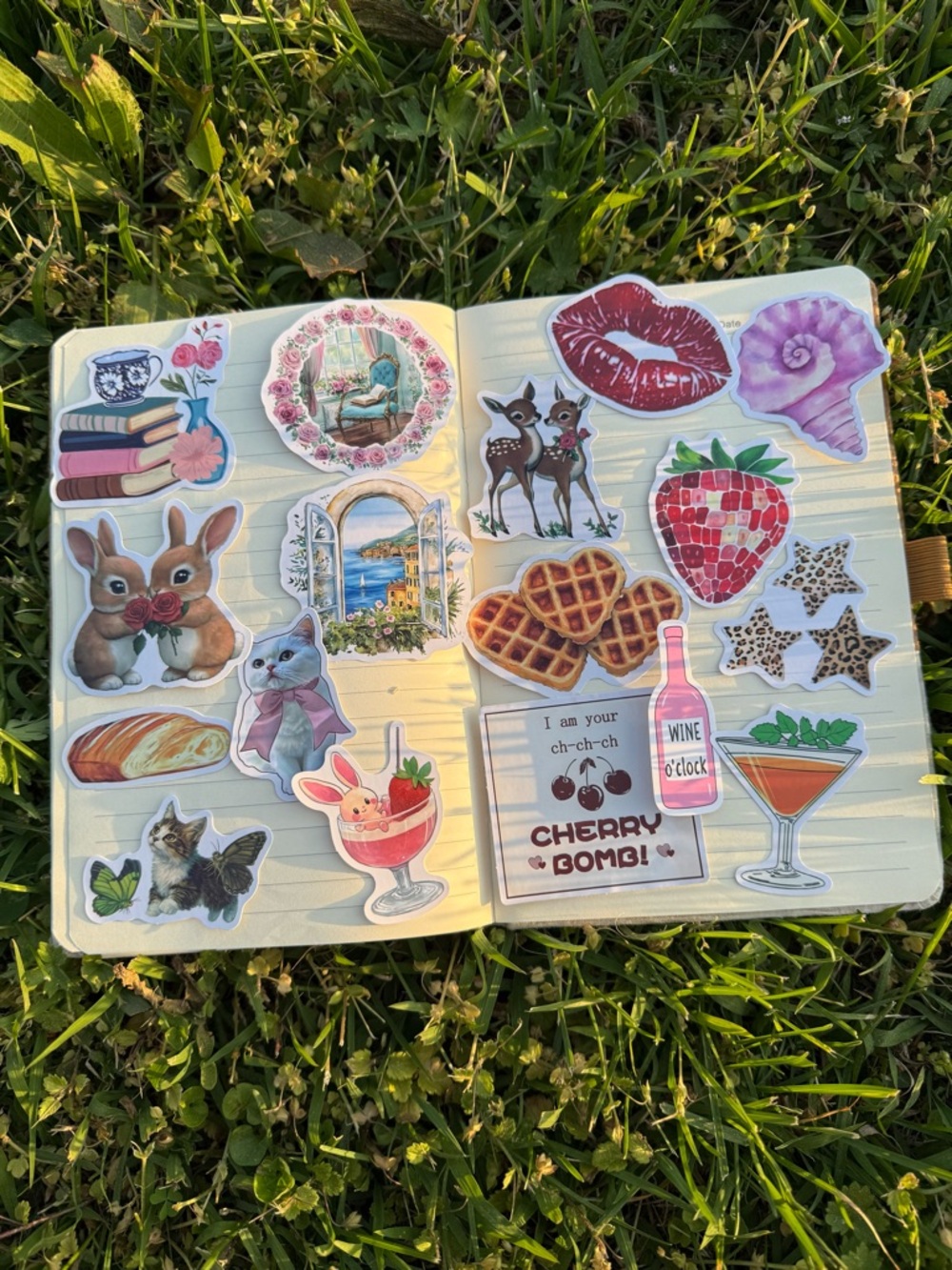 Colorful Assorted Sticker Set - Floral, Food & Animal Designs - Picture 3 of 3